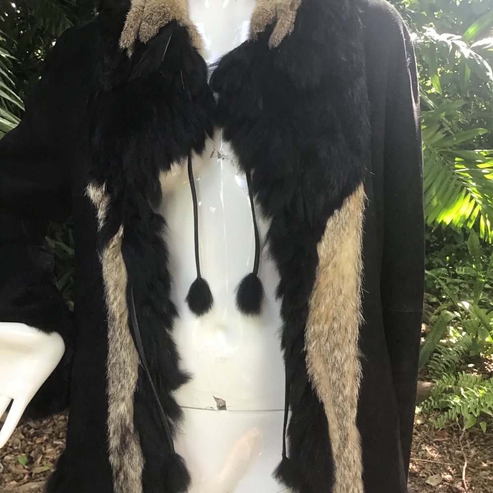Italian suede and fur Jacket - Picture 6 of 14
